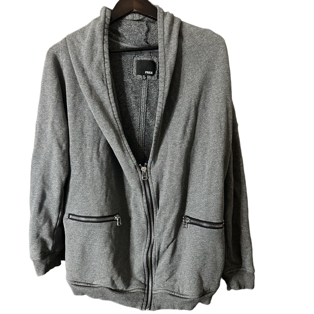 Aritzia Wilfred Free Grey Cocoon Rousseau Sweater Women Speckled Grey Cotton M